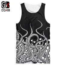 OKGB Free Shipping Tank Top Women/men's Print Tentacle Octopus 3D Vest Unisex Bodybuilding Fitness Sexy Sleevless Shirts Jerseys