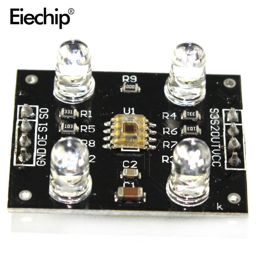 Sensor de reconocimiento de Color TCS230 TCS3200 sensor de Color Módulo de reconocimiento de Color para arduino DIY Módulo de sensor de entrada CC 3-5V
