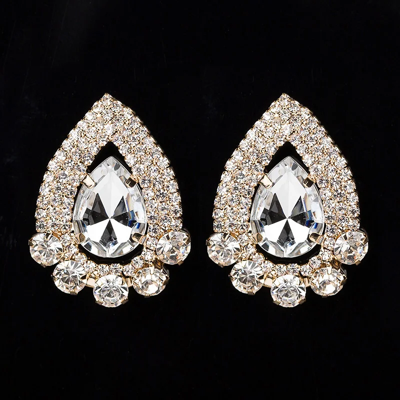 Роскошные Большие серьги-гвоздики с квадратными и жемчужными кристаллами, 5 цветов, ювелирные изделия для свадьбы, помолвки# E149