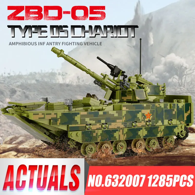 

Panlos 632007 Military Series The Amphibious Infantry Fighting Vehicle Tank Type 05 Chariot Legoing Building Blocks Kids Gifts