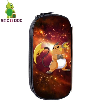 

Pokemon Raichu Galaxy Space Cosmetic Cases Large Capacity Pencil Holder Kids Boys Girls Stationery Storage Bags Makeup Bag