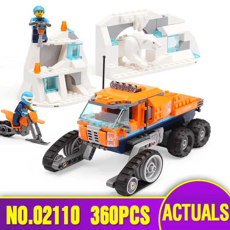 

Lepin 02110 City Toys The Legoinglys 60194 Arctic Scout Truck Set Building Blocks Bricks Kids Toys Girls Birthday Gifts Car Mode