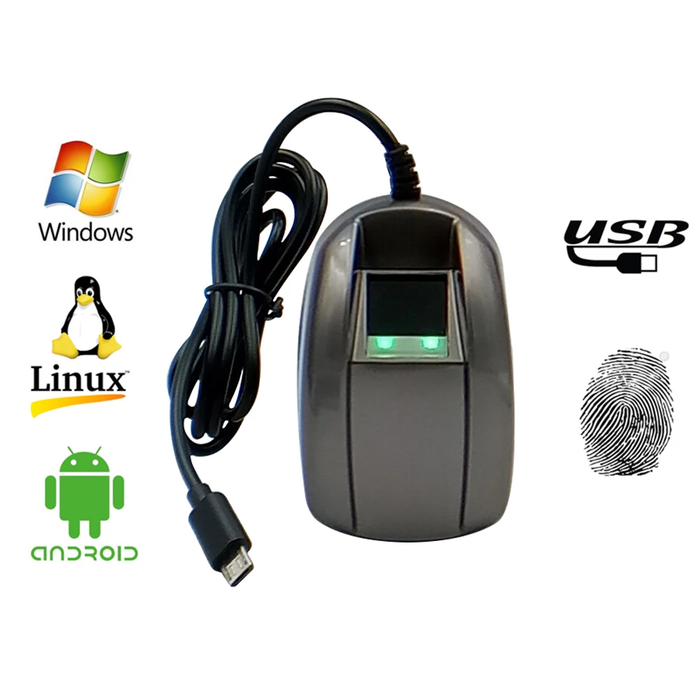 HF биометрический USB считыватель отпечатков пальцев цифровой Android Micro OTG сканер