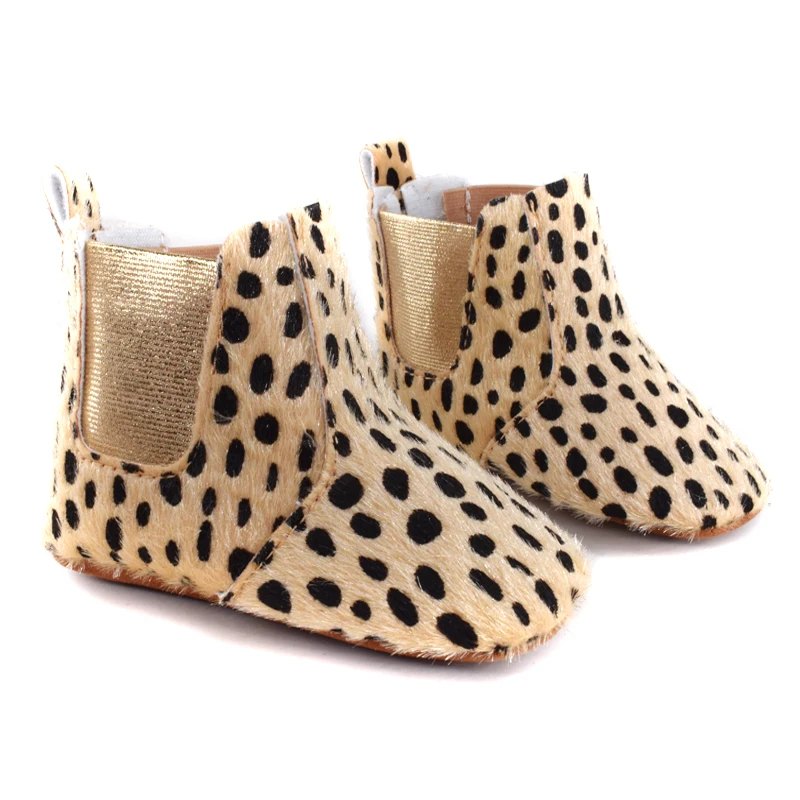 

Newborn Baby Boots Baby Boy Girl Leather Soft Sole Crib Shoes Baby Moccasin leopard Baby First Walkers Warm kids Moccasins