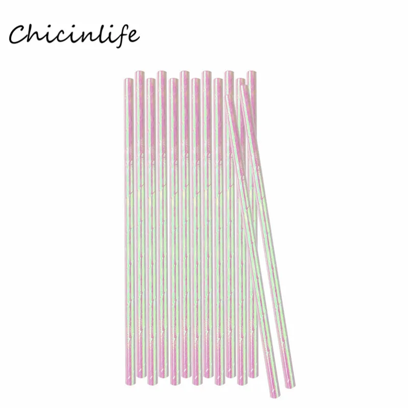 Chicinlife 25 шт. розовое золото Полоска зеленая день рождения детский праздник