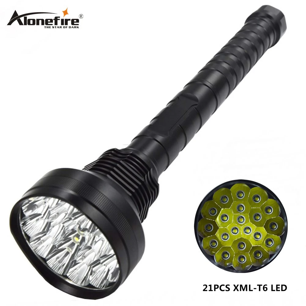 AloneFire linterna led HF21 de alta potencia, táctica de caza, 21 T6, 21000LM|hunting backpackhunted movie - AliExpress