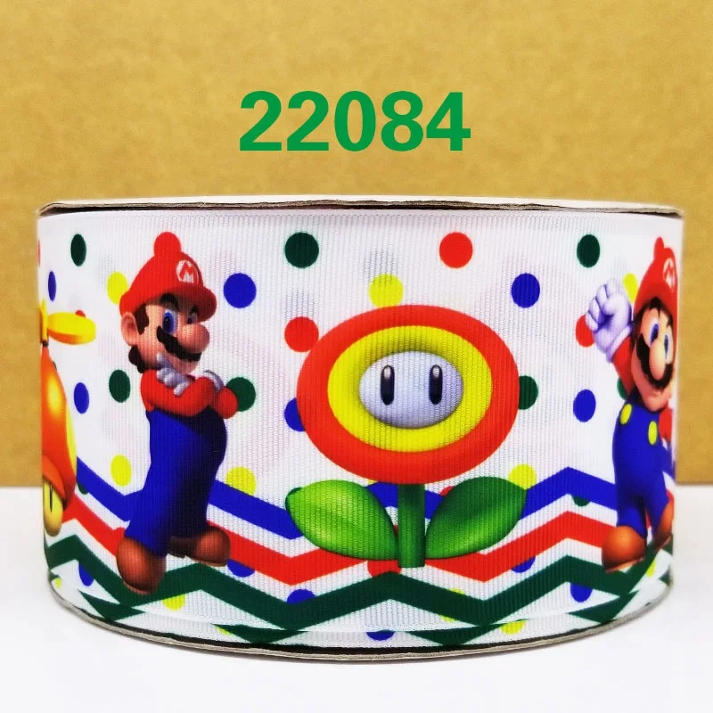 

Free shipping 50 yard per size cartoon ribbon printed grosgrain ribbon 22084