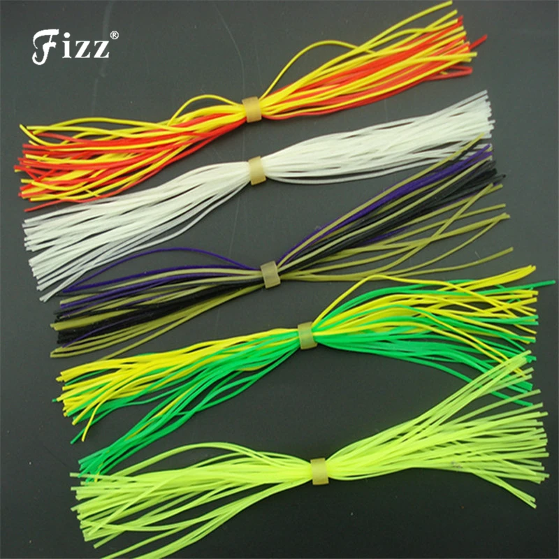 

10 Bundles Mixed Colors Silicone Skirts Fishing Accessories DIY Buzz Bait Squid Rubber Skirt Fishing Tackle 30 Strands/Bundle