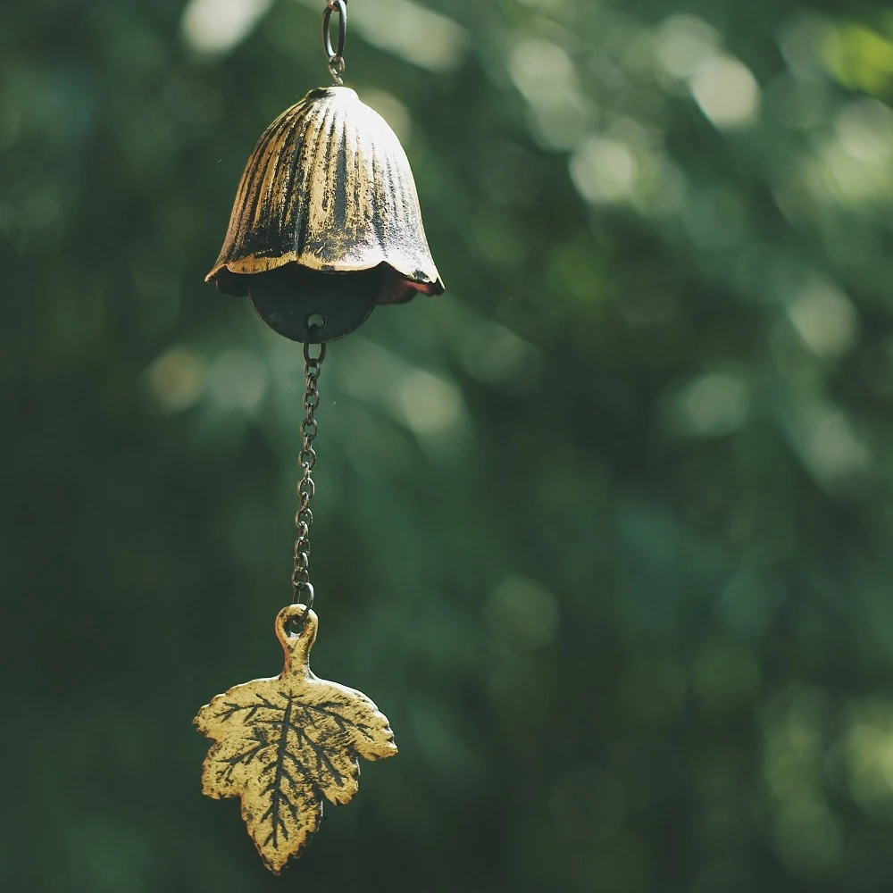 Модный Южно-чугунный ветровой колокольчик кленовый лист Ретро японский ветровой дужки украшение колокольчик подарок на день рождения творческие подарки реквизит