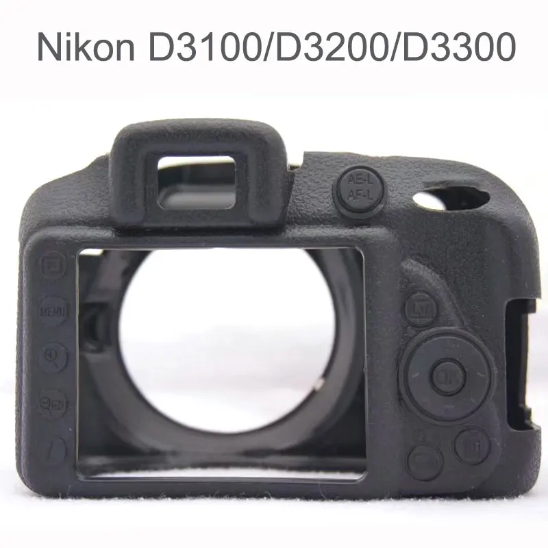 Высококачественная силиконовая Крышка для камеры Nikon D3100/D3200/D3300/D7000 черный желтый Камуфляжный цветной резиновый чехол для камеры