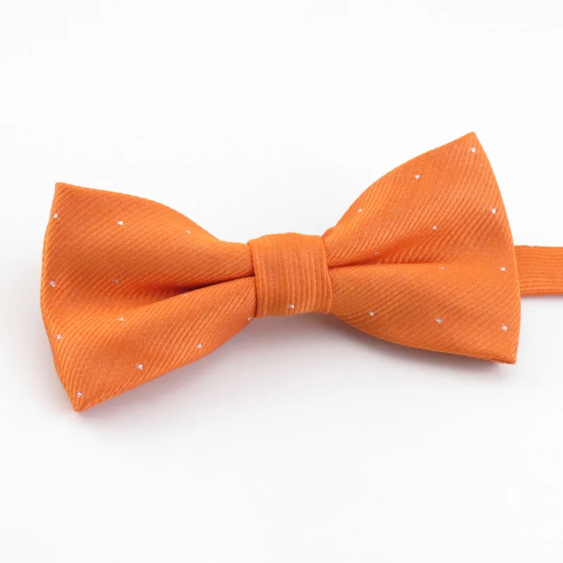Одежда для маленьких мальчиков; аксессуары; Детский галстук-бабочка; Однотонная рубашка джентльмена; Бабочка бабочки в горошек; классическая бабочка - Цвет: Оранжевый