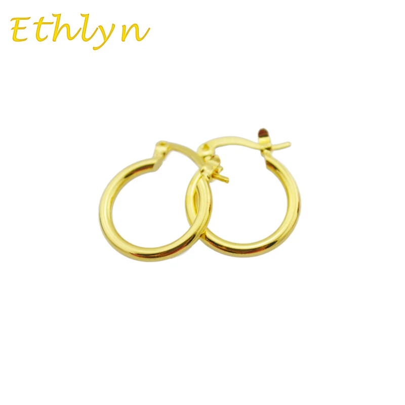 Ethlyn New Fashion Gold Color Earrings Gold Simple Design Jewerly Small clip earrings Women Best ...