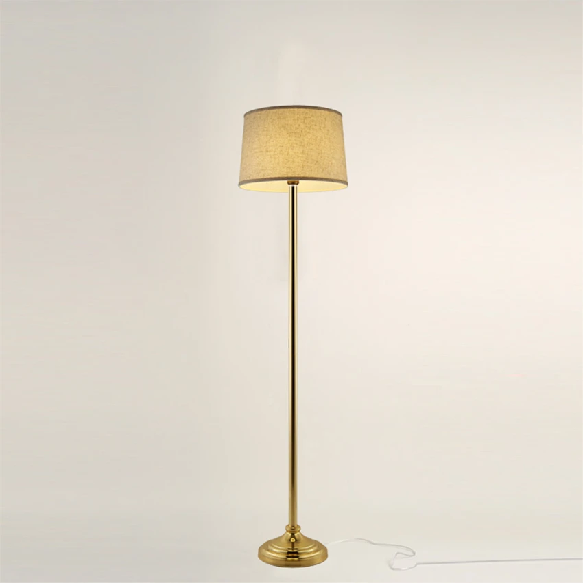 Cheap Nordic Standing Floor Lamps Living Room Bedroom European Imitation Wood Floor Lights Pastoral Study Remote LED Vertical Lamp 9