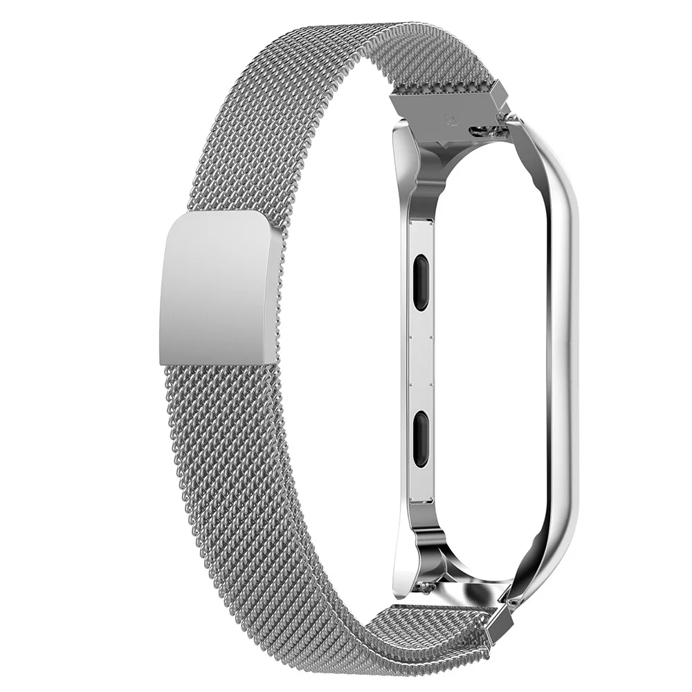Браслет ремешок для часов Xiaomi mi Band 4 Широкие ремешки металлические Безвинтовые