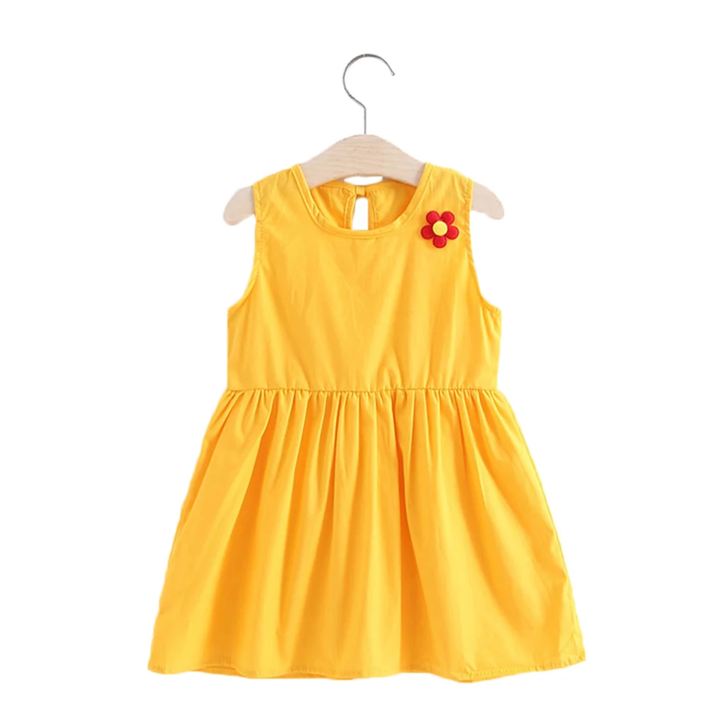 Модное платье из чистого хлопка с цветочным узором для девочек; платье принцессы