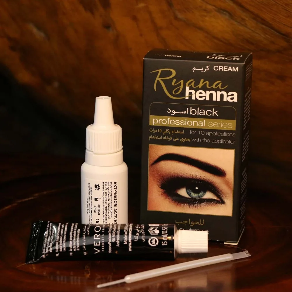 Натуральные ресницы Ryana Henna профессиональный цветной крем тинт для бровей 15 минут