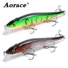 Minnow isca de pesca 11.5cm 13.9g flutuante artificial duro isca baixo wobbler iscas crankbait pike agudos ganchos enfrentar