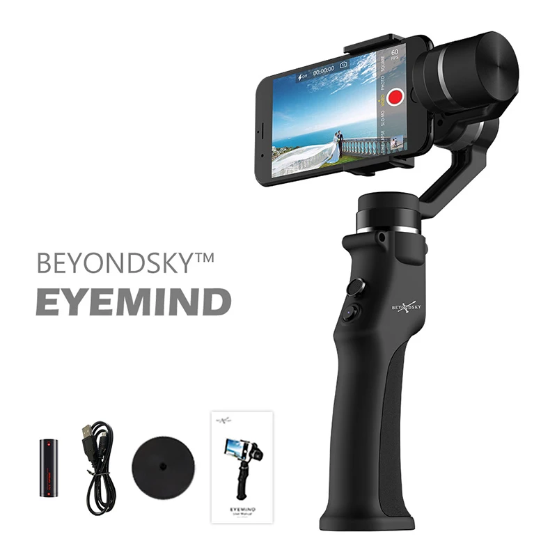 

BEYONDSKY EYEMIND Smartphone Handheld Gimbal 3-Axis Stabilizer for iPhone Action Camera Bluetooth APP Selfie Stick estabilizador
