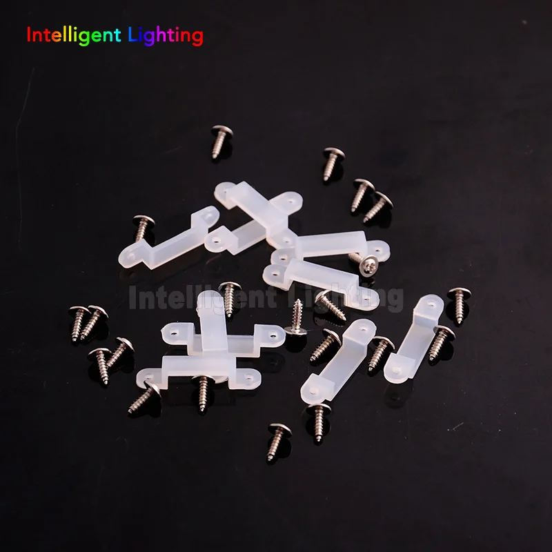 

50pcs 8mm 10mm 12mm Silicon Clip & 100pcs Screws For 5050 WS2811 6803 RGB Sigle Color Strip