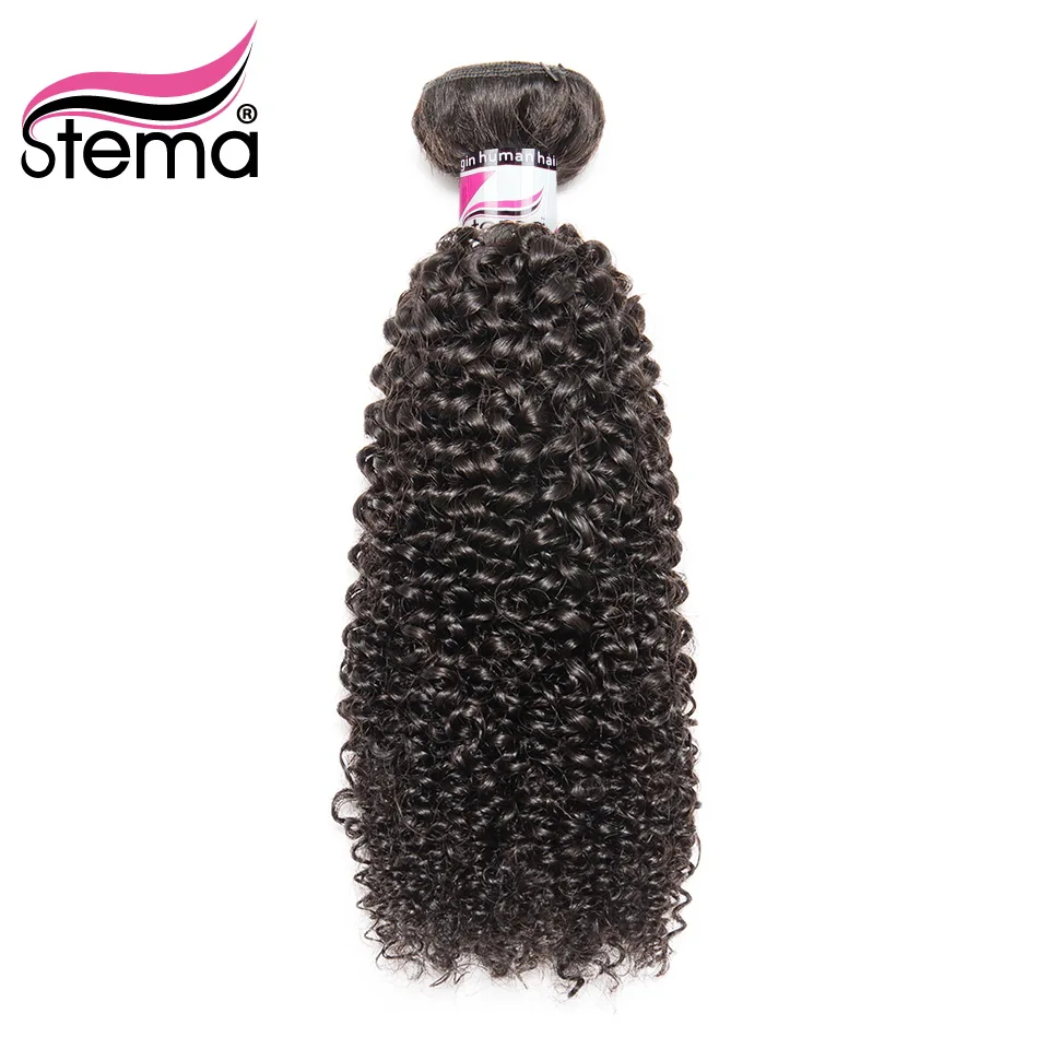 

Stema Mongolian Hair Weave Kinky Curly 1 Bundle 100% Human Hair Remy Hair Extension Natural Color Free Shipping