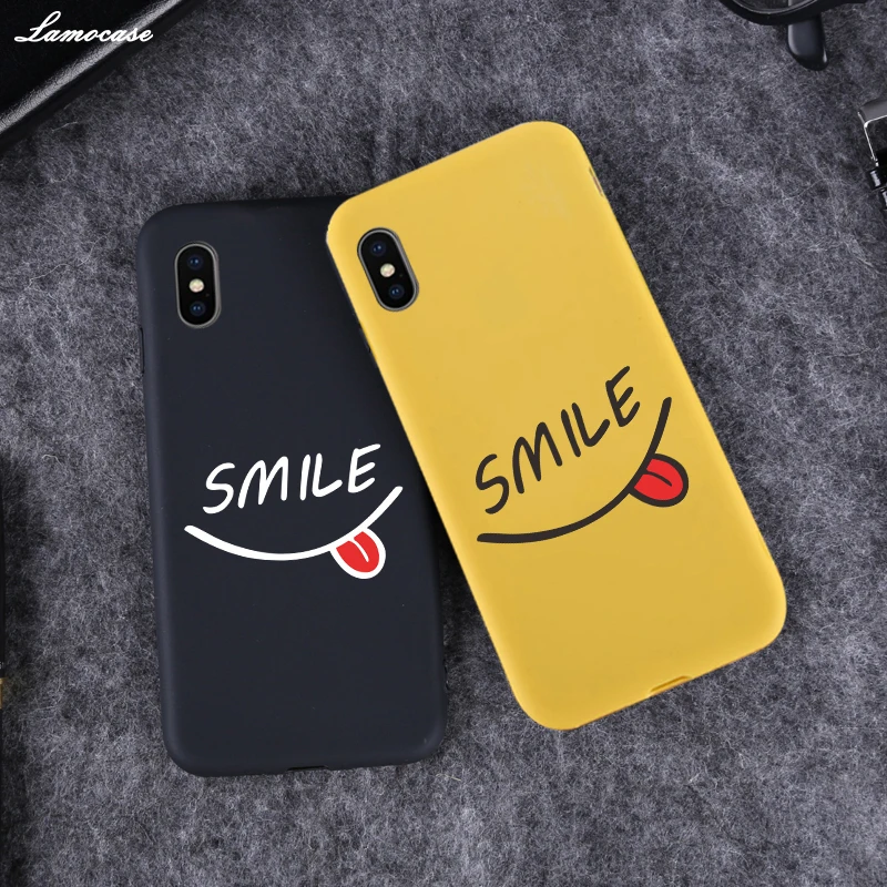 

Smile Face Silicone Case For iphone 7 6 6S 5 5S 8 Plus Case For iphone X XR XS MAX Funny Animal Silicone TPU Cover Soft Coque