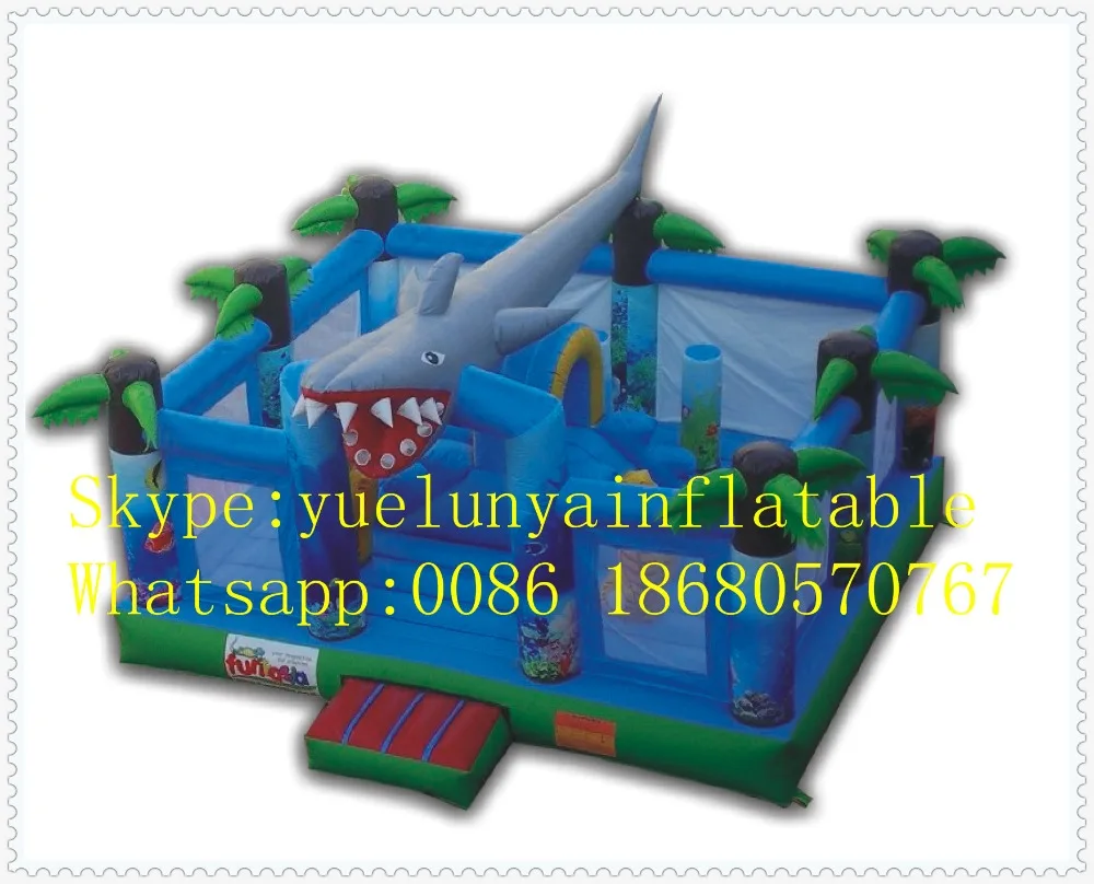 

Factory direct Inflatable slide,Inflatable castle,Shark Castle Trampoline KYB-33