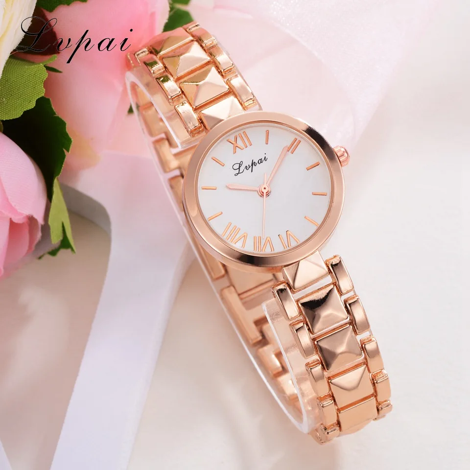 

2018 Lvpai Fashion Watch Women Famous Brand Watches Rose Gold Sport Quartz Wristwatch Clock Women Luxury Dress Wrist Watch