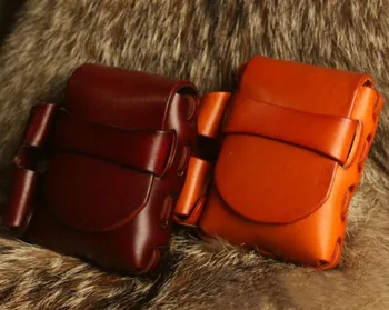 

Cigarette Case Genuine Cow Leather Waist Pack Lighter Package Molle Pocket