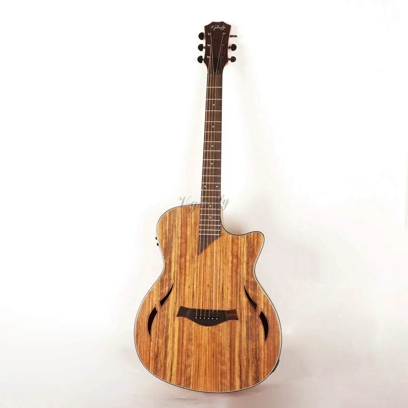Хорошее качество Специальный стиль hickory деревянная электроакустическая гитара