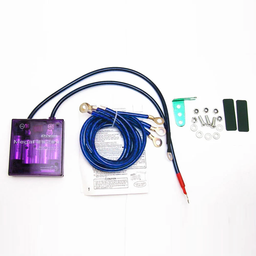 Фиолетовый поворотный Мега RAIZIN Универсальный экономитель топлива для автомобиля Регулятор стабилизатор напряжения автомобильные аксессуары