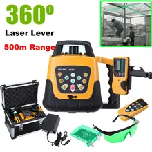 Самовыравнивающийся поворотный/вращающийся зеленый лазерный нивелир комплект с Чехол 500 м Диапазон
