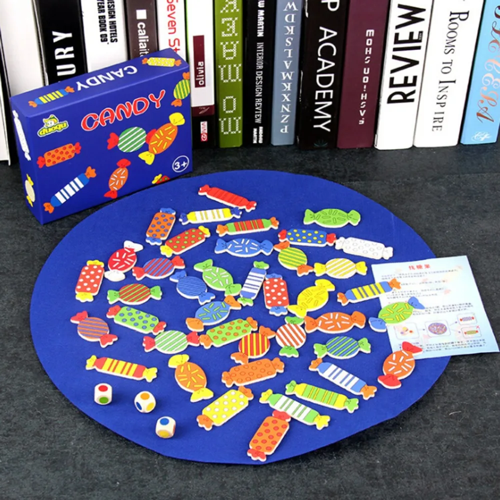 Деревянная детская обучающая игрушка-головоломка, настольная игра, шахматы с памятью, подходящая игра в форме конфет, обучающая игрушка-головоломка