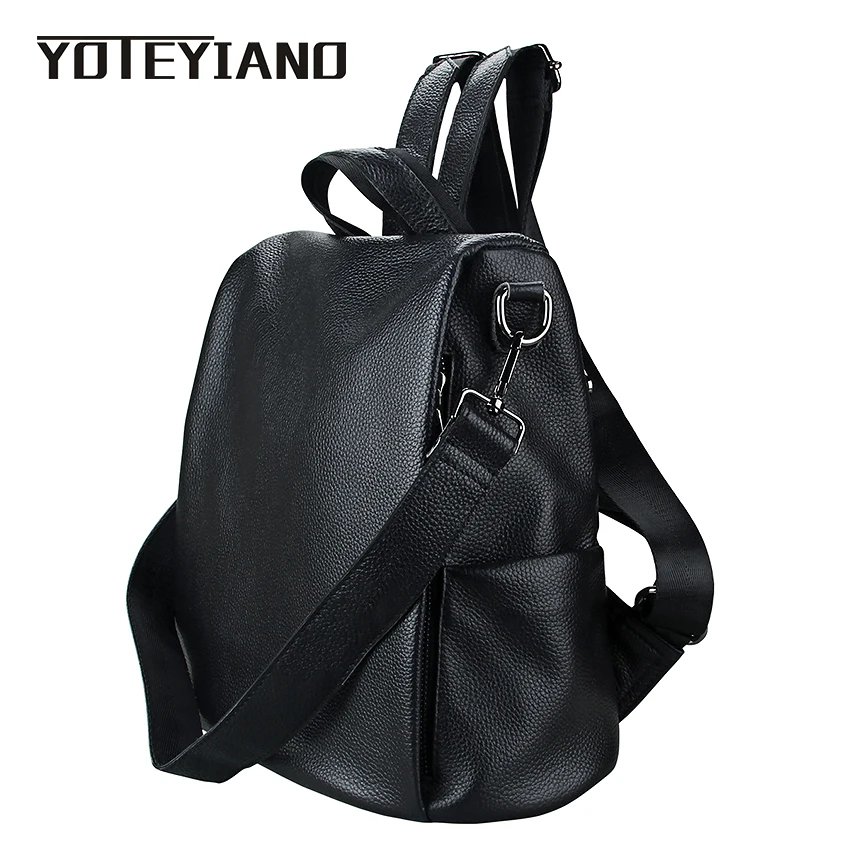 

YOTEYIANO Women's Backpack Genuine Leather School Backpacks for Teenage Girls Large Capacity Shoulder Bag Fashion Crossbody Bag