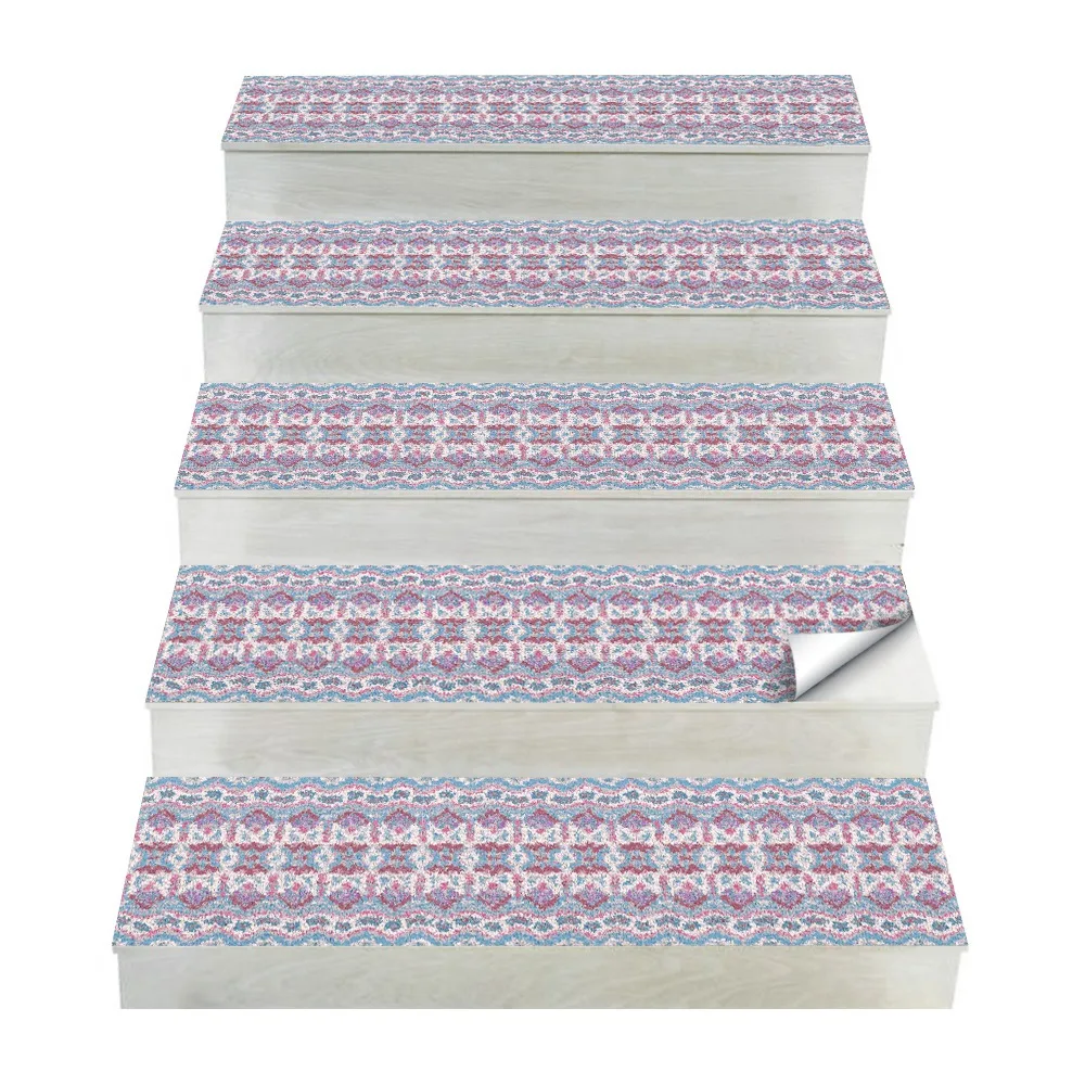 

Hot 2Pcs Bohemia Style Stair Stickers, Wall Stickers Diy Floor Sticker, - Suitable For The Toilet, Kitchen, Stair Etc. En