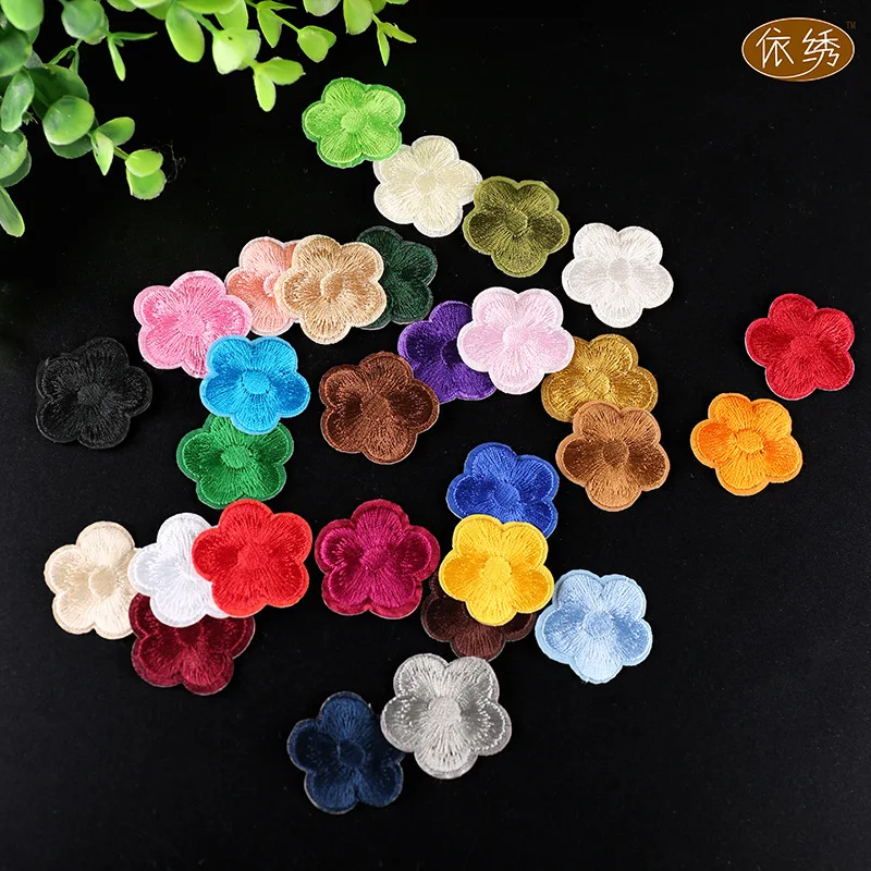 

Embroidered Xiaomeihua Chapter Clothes Decoration Applique Applique Smoke Hole Sheets Tablecloth Solid Color Patching Ding