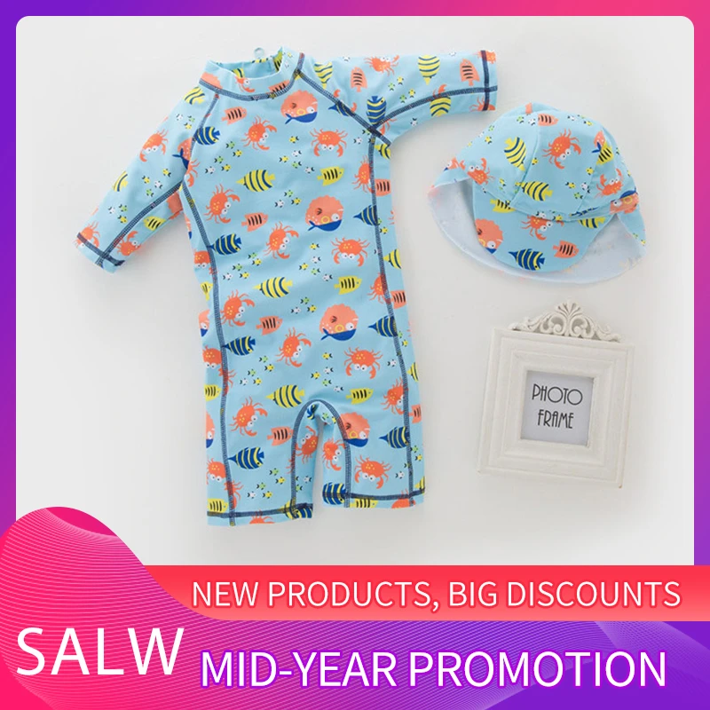 Maillot De Bain D Ete Pour Bebe Garcon Ensemble 2 Pieces Avec Chapeau Poisson Monde De La Mer Pour Nourrissons Spa Plage Enfants Aliexpress