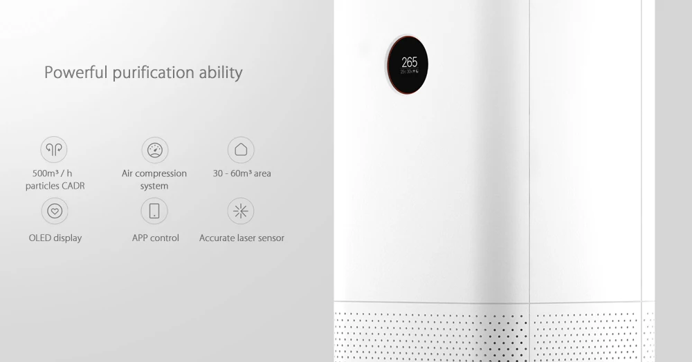 Xiaomi mi очиститель воздуха Pro очиститель воздуха здоровье Hu mi difier Smart Oled Cadr 500m3/h 60m3 смартфон приложение управление бытовой Hepa Filt