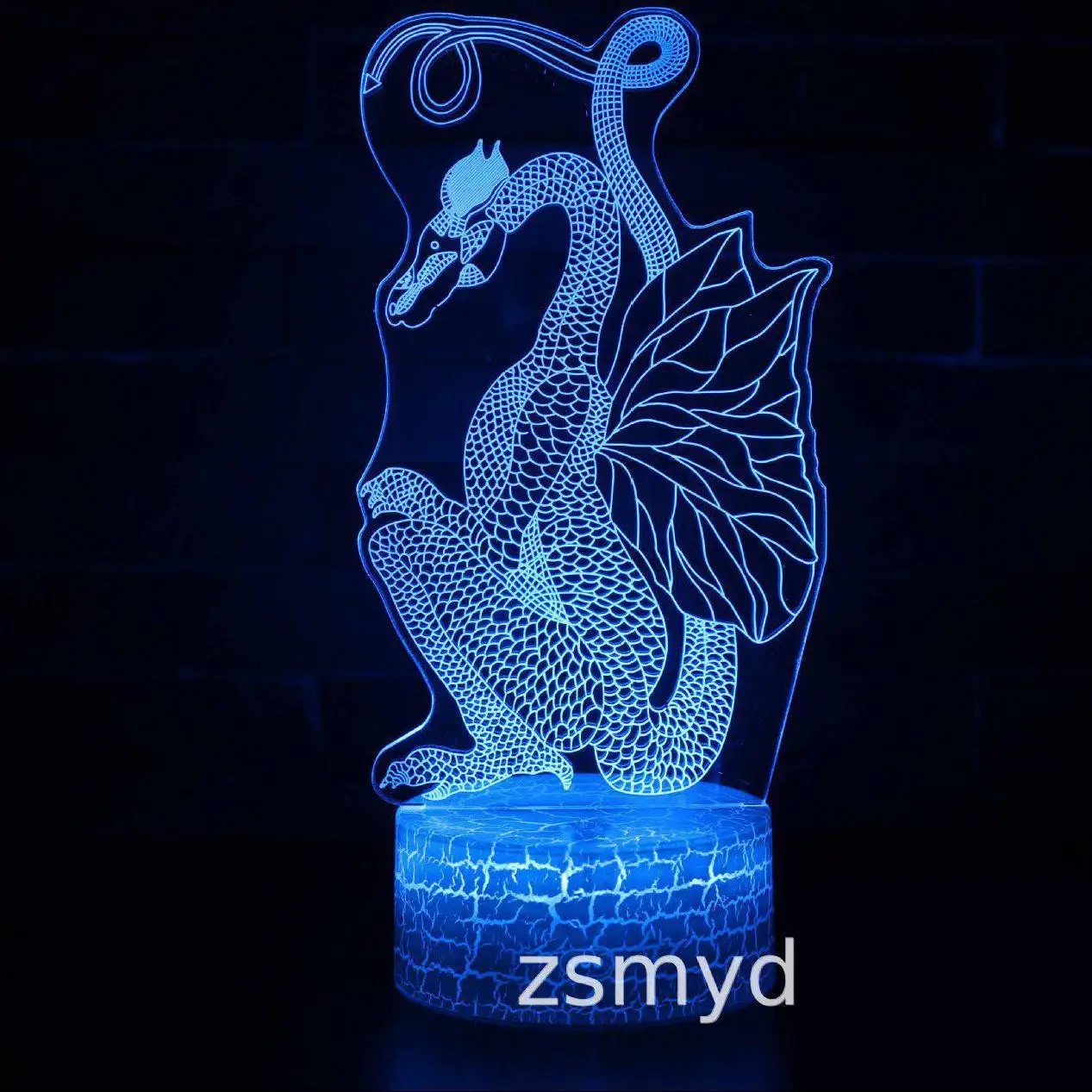 Динозавр тираннозавр рекс 3D ночник настольная 7 цветов Изменение 3d лампа Новинка светодиодные ночники Usb Led 3d светильники - Испускаемый цвет: 7 color change