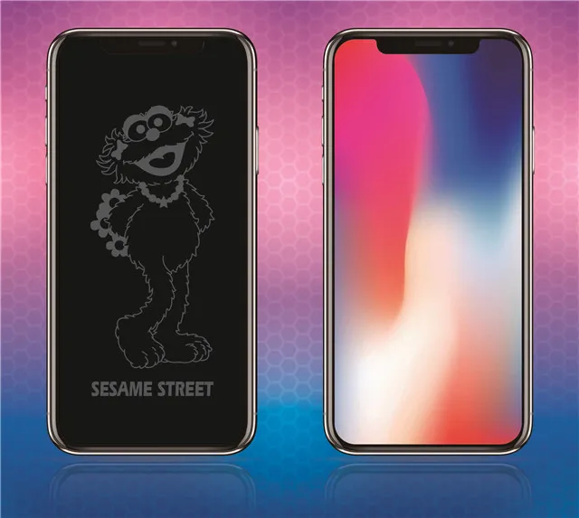 Sailor Moon One Piece Sesame Street Totoro Pattern For iPhone X XR XS Max 3D Full Screen Protector Tempered Glass