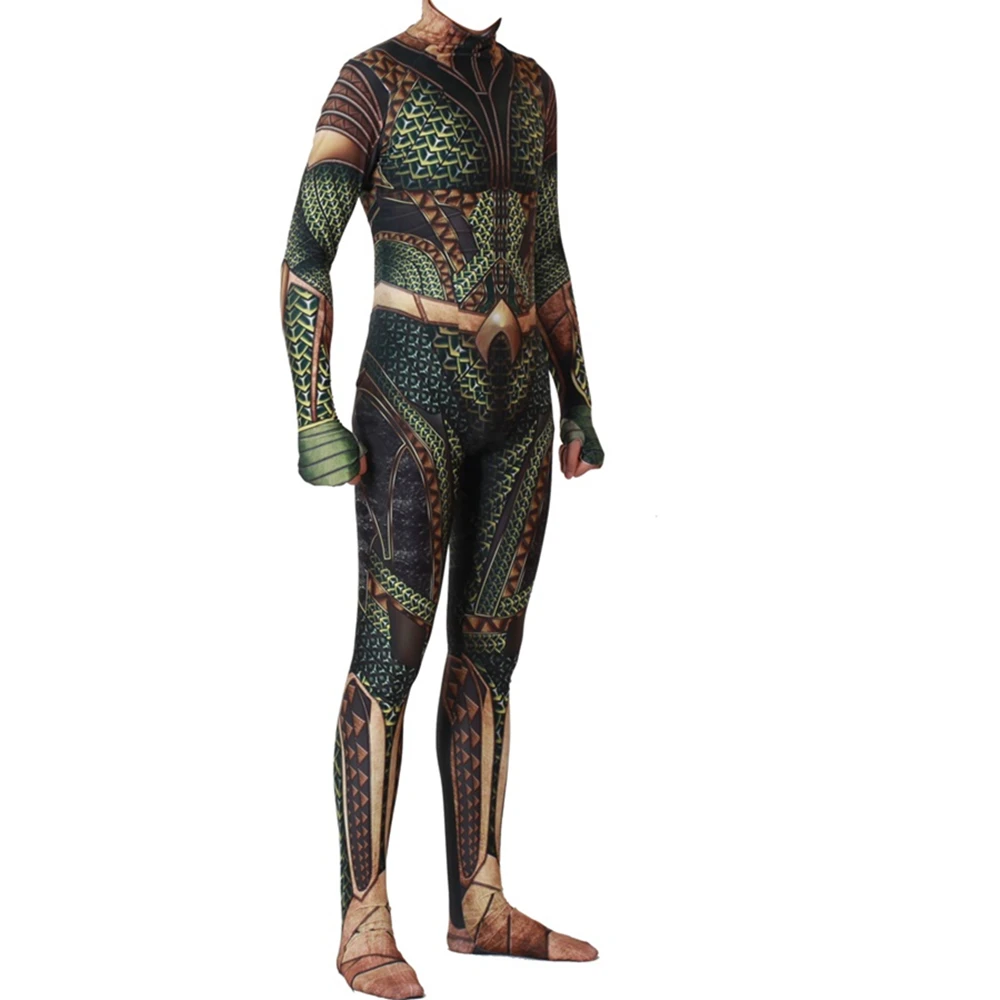 Костюм аквамена для косплея Zentai Arthur Curry Orin, костюм супергероя, комбинезон