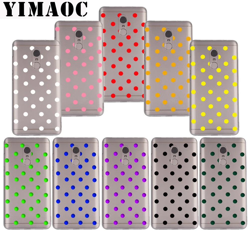 

YIMAOC 9z Cute Polka Dot Soft Case for Xiaomi Mi a1 a2 f1 6 8 lite se mix 2s Redmi 5 6 6a S2 Plus 5A Note 5 6 Pro 4 X