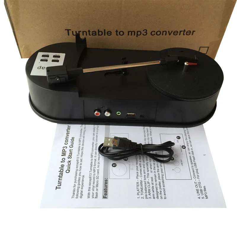 

Turntable Capture to MP3 Converter Convert Vinyl to MP3 in U Driver /SD TF Card Directly New Arrival