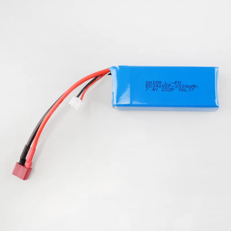 

Wltoys 12428 12423 Upgrade Lipo Battery 7.4V 3000mAh with T Plug High Performance For FY-01/02/03/04/05 RC Car