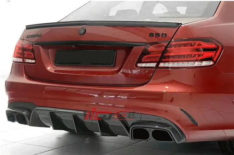 Carbon Finber 4 Outlet Rear Bumper Diffuser with Exhaust Tips For BENZ W212 E63 2014 2015 2016 2017 BY EMS Carbon Finber 4 Outlet Rear Bumper Diffuser with Exhaust Tips For BENZ W212 E63 2014 2015 2016 2017 BY EMS