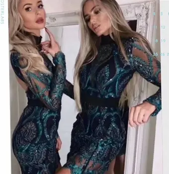 

2018 New French Nigerian sequins net lace,African tulle mesh Water Green Sequins lace fabric high quality for wedding dress