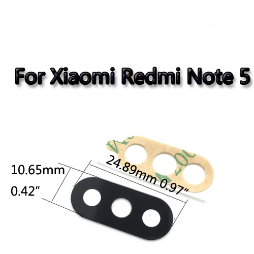 Новинка для спортивной камеры Xiao mi Red mi 5 плюс сзади Камера Стекло крышка объектива Запчасти для авто с клеящим материалом для Red mi Note 4/3/2, 5 - Цвет: Redmi Note 5 - pro