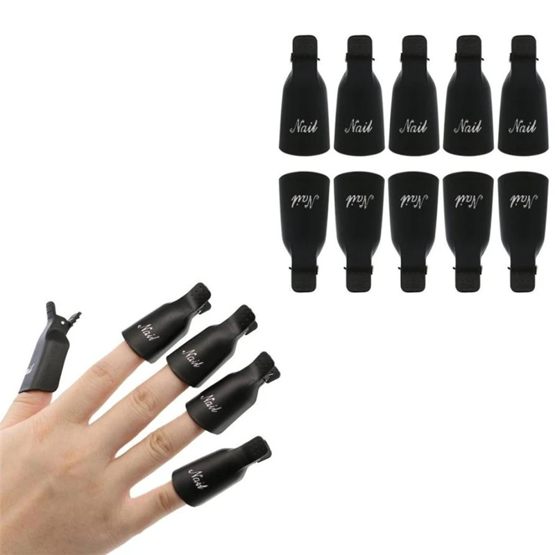 

10PCS UV Gel Polish Remover Wrap App 5X2cm Soaker Caps ongles materiel nail polish remover