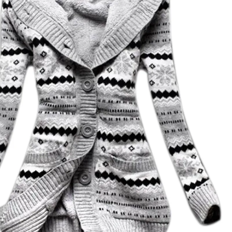 

New autumn and winter long women's jacket hooded long hooded card casual knit hooded cardigan long knit jacket CGU 88