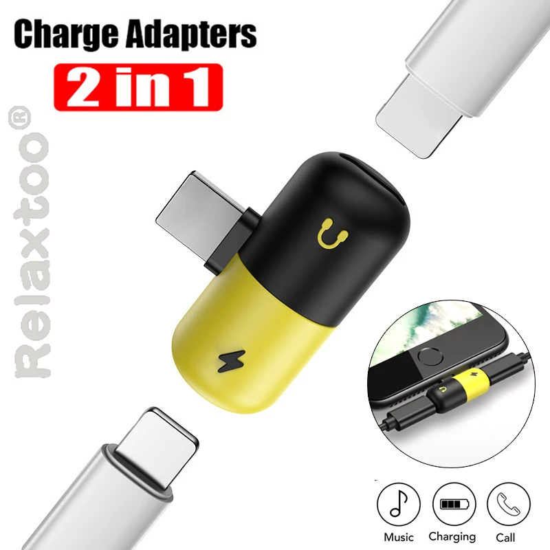 

2 in 1 Dual Jack Adapter Audio Charging Splitter Cable for iPhone X/8/8Plus/7/7Plus Earphone Headphones plug phone Accessories