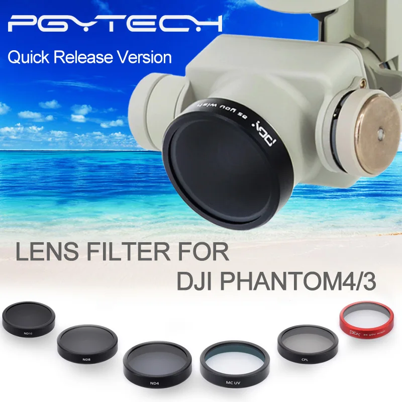 Фильтры для объектива PGYTECH DJI phantom 4 3 аксессуары дрона MCUV CPL ND4 8 16 32 карданный